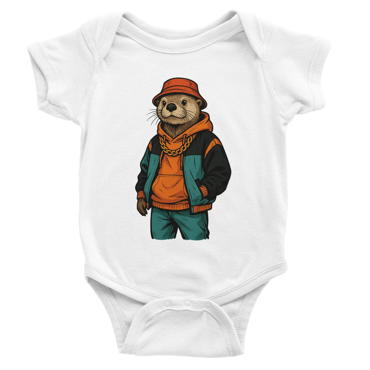 Cool Otter Baby Short Sleeve Bodysuit - ROMAG Store