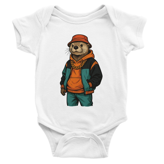 Cool Otter Baby Short Sleeve Bodysuit - ROMAG Store