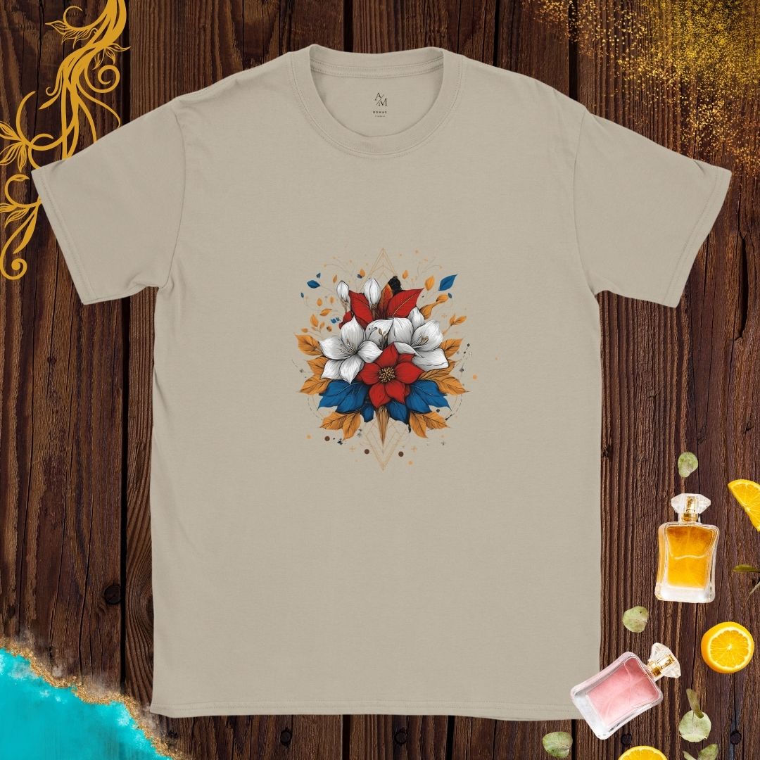 Cultures from around the world T-shirt: European flowers