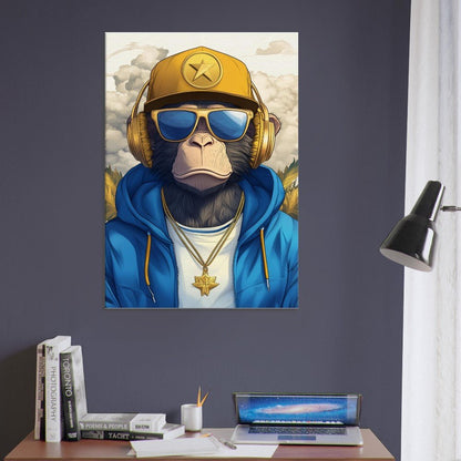 Chimp Cool Canvas Art - ROMAG Store