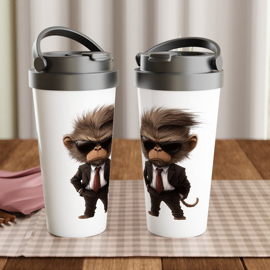 Suave Monkey in Suit Stainless Steel Travel Mug - ROMAG Store