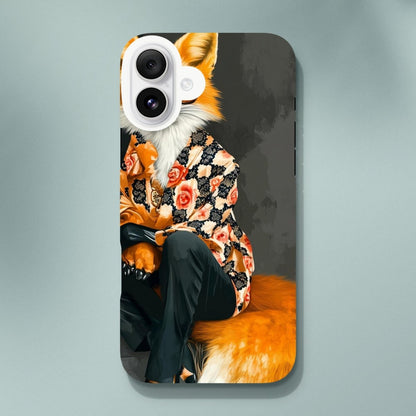 Chic Fox in Floral Shirt iPhone Tough Case - ROMAG Store