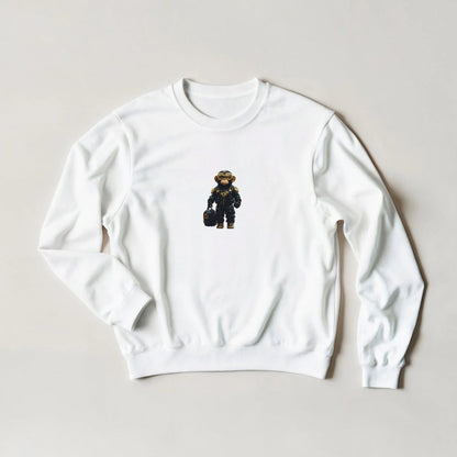 Chimp Commander Sweatshirt – Luxury Streetwear with Gold Accents, available in six bold hues - ROMAG Store