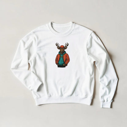 Urban Deer Hoodie – Bold Streetwear Graphic with Gold Chain Detail - ROMAG Store