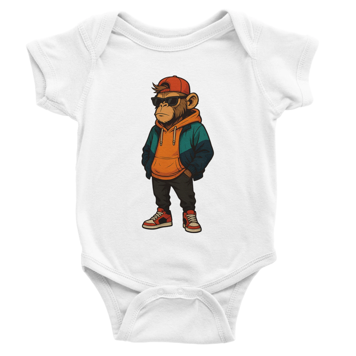 Cool Monkey Streetwear Baby Short Sleeve Bodysuit - ROMAG Store