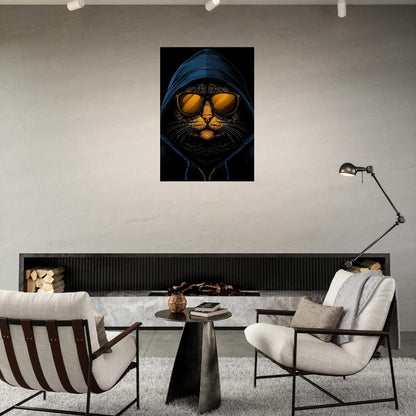 Undercover Cat Canvas Wall Art - ROMAG Store