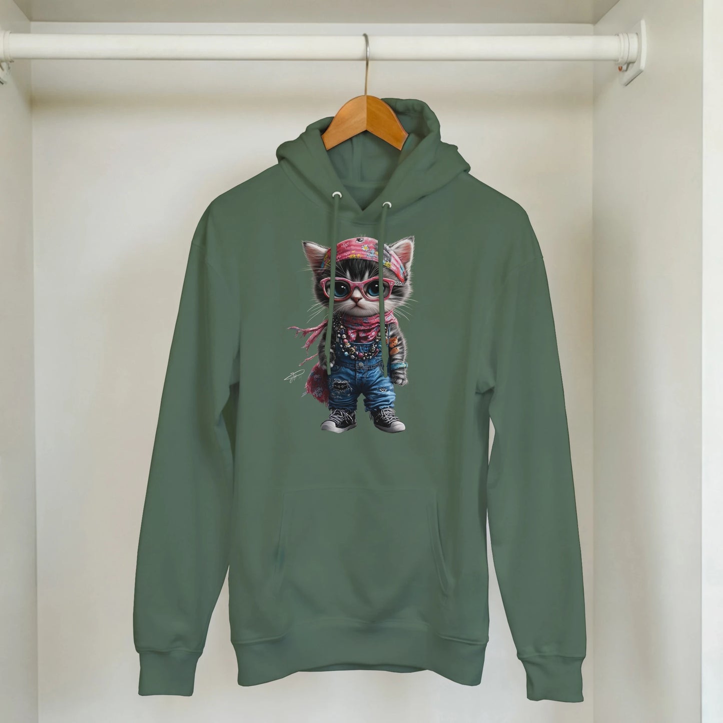 Boho Chic Cat Hoodie - ROMAG Store