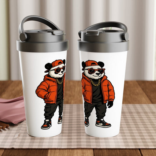 Cool Panda Bear Streetwear Travel Mug - ROMAG Store