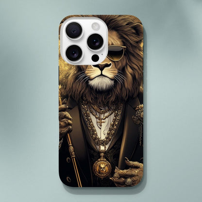 Regal Lion in Gold Glitz iPhone Tough Case - ROMAG Store