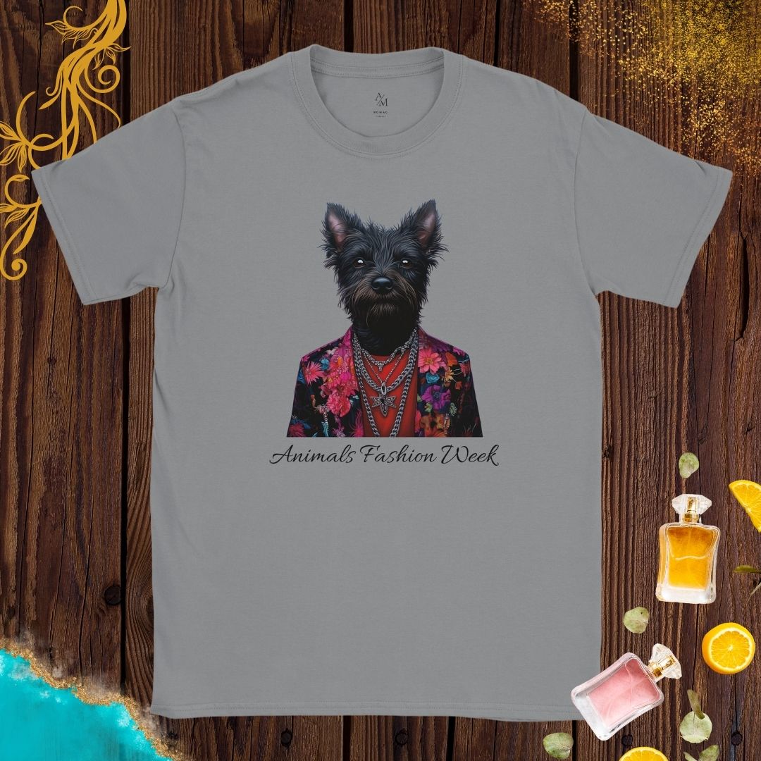 Playful Dog at Animals Fashion Week T-shirt