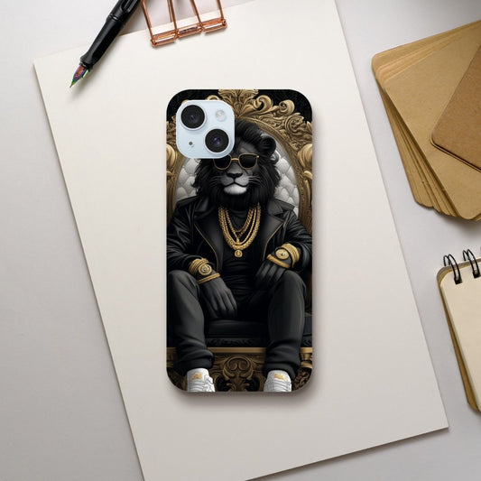 Regal Lion King Black & Gold iPhone Tough Case - ROMAG Store