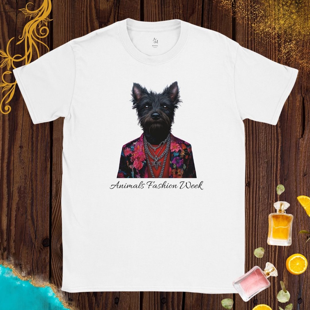 Playful Dog at Animals Fashion Week T-shirt