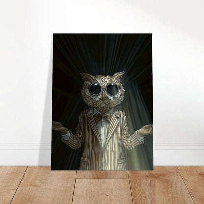Sophisticated Owl in Suit Canvas - ROMAG Store
