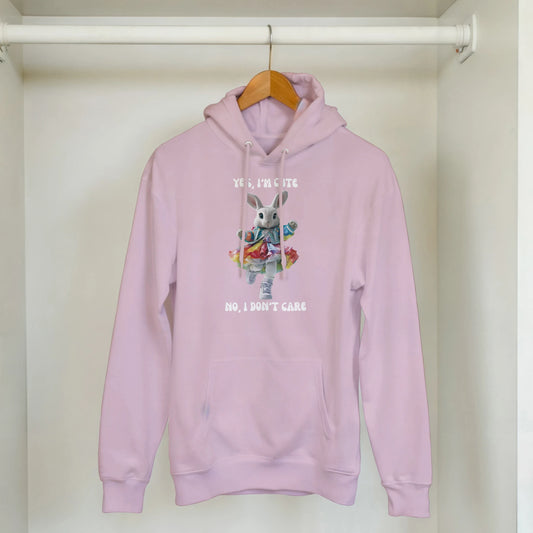 Rainbow Rabbit 'Yes, I'm Cute' Hoodie - ROMAG Store