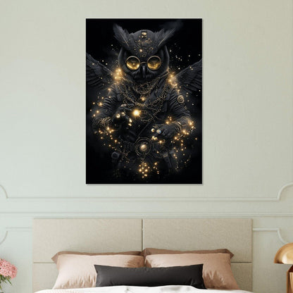 Steampunk Owl Canvas Art - ROMAG Store