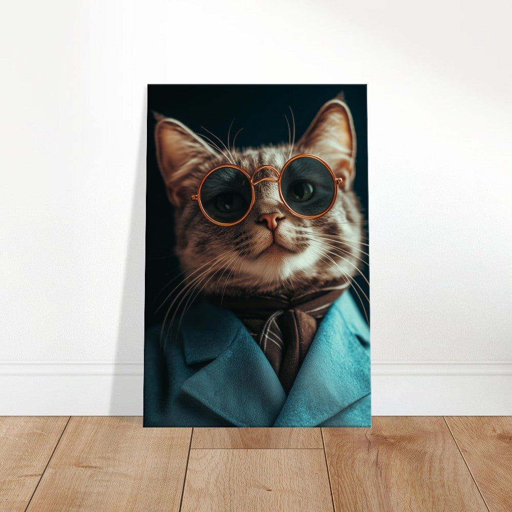 Sophisticated Cat in Suit Canvas - ROMAG Store