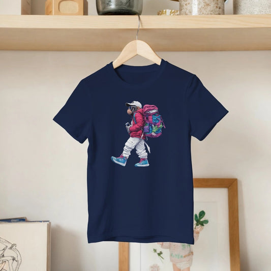 Vibrant Urban Explorer Monkey Kids T-Shirt - ROMAG Store