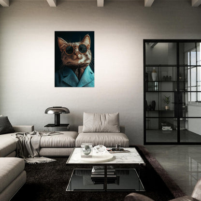 Sophisticated Cat in Suit Canvas - ROMAG Store