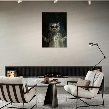 Sophisticated Owl in Suit Canvas - ROMAG Store