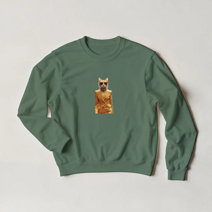 Chic Cat Sweatshirt – Luxe Streetwear Graphic in Your Choice of 6 Hues & Sizes S - 3XL - ROMAG Store