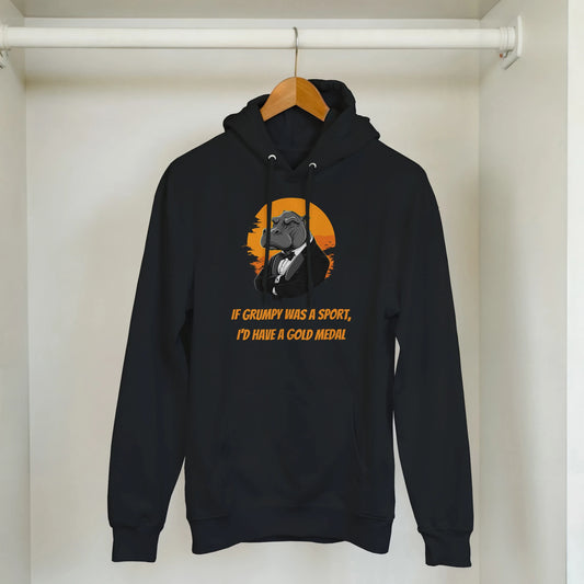 Grumpy Hippo in a Tuxedo Hoodie - ROMAG Store