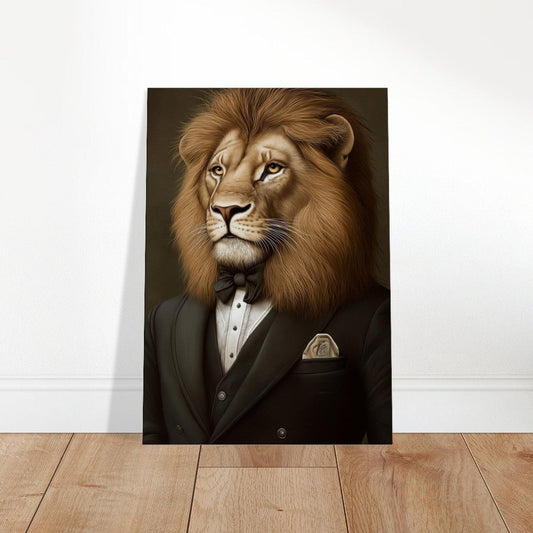 Luxury Lion in Suit Canvas - ROMAG Store