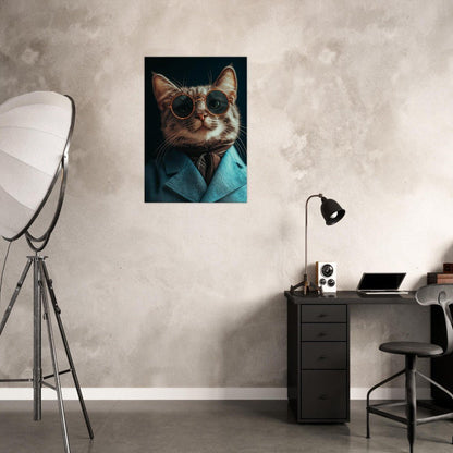 Sophisticated Cat in Suit Canvas - ROMAG Store