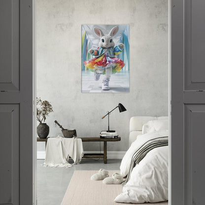 Rainbow Bunny Canvas Art - ROMAG Store