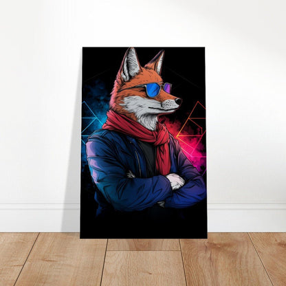 Chic Fox in Shades Canvas Art - ROMAG Store