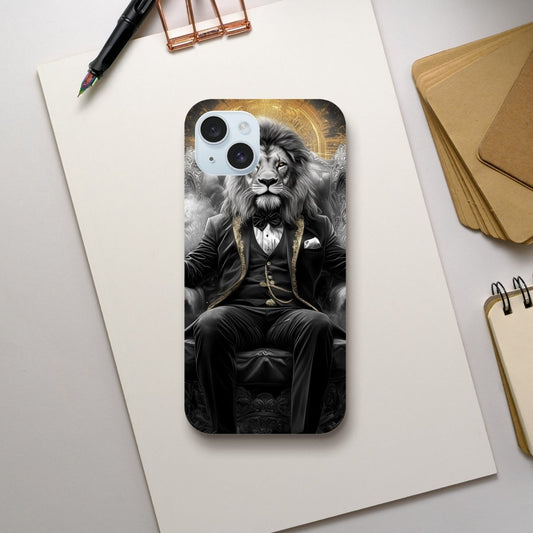 Regal Lion in Tuxedo iPhone Tough Case - ROMAG Store