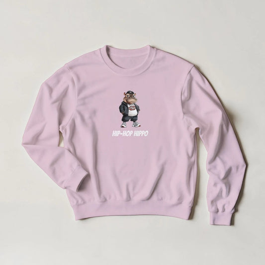Hip - Hop Hippo Sweatshirt – Streetwear Graphic Tee in 6 Colors - ROMAG Store