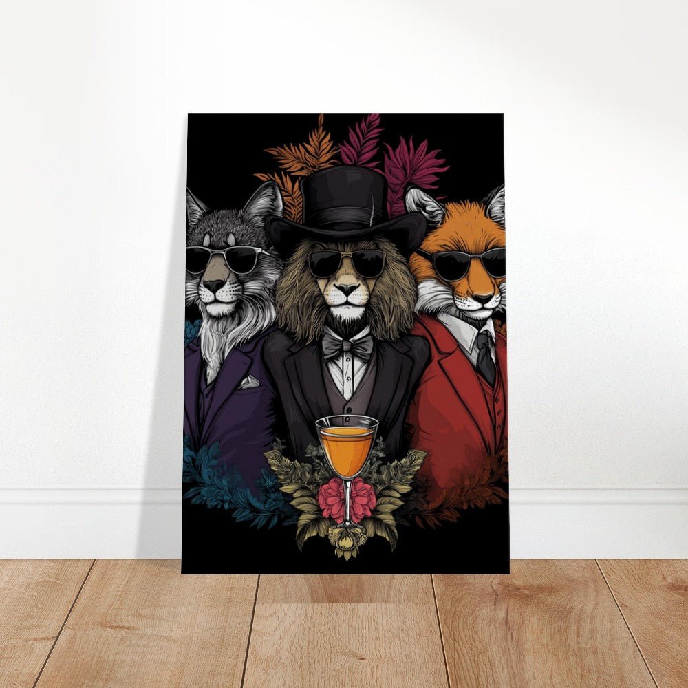 Suited Fox, Wolf & Lion Canvas - ROMAG Store