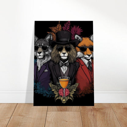 Suited Fox, Wolf & Lion Canvas - ROMAG Store