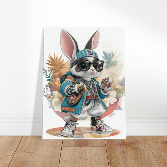 Urban Chic Bunny Canvas Art - ROMAG Store