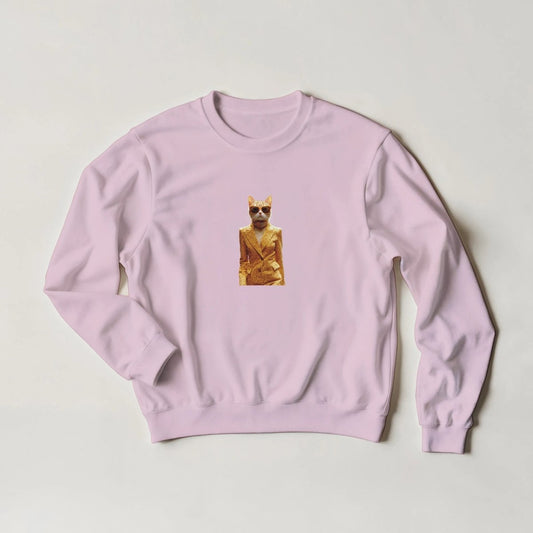 Chic Cat Sweatshirt – Luxe Streetwear Graphic in Your Choice of 6 Hues & Sizes S - 3XL - ROMAG Store