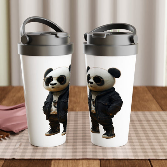 Cool Panda Bear Streetwear Travel Mug - ROMAG Store