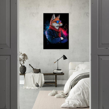 Chic Fox in Shades Canvas Art - ROMAG Store