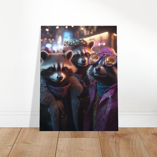 Urban Raccoon Crew Canvas Art - ROMAG Store