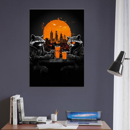 Urban Raccoon Squad Canvas Art - ROMAG Store