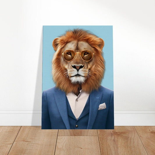 Suave Lion in Suit Canvas - ROMAG Store