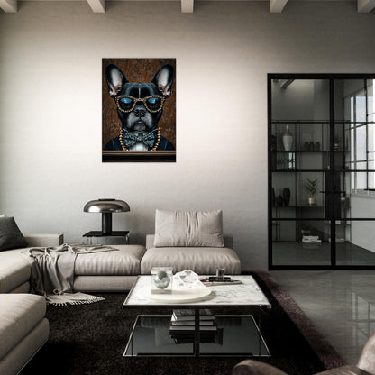 Dapper French Bulldog Canvas Wall Art - ROMAG Store