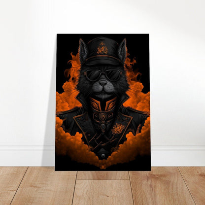 Black Cat Commander Canvas Art - ROMAG Store