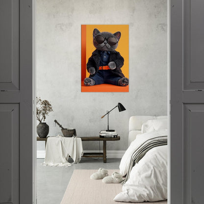 Sophisticated Cat in Shades Canvas - ROMAG Store