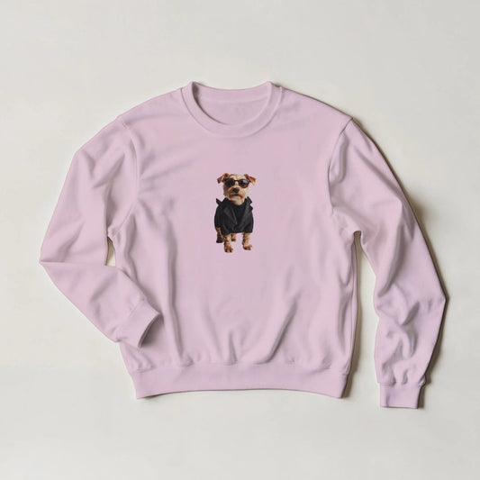 Dapper Dog Sweatshirt – Luxe Streetwear Graphic in Your Choice of Six Bold Hues - ROMAG Store
