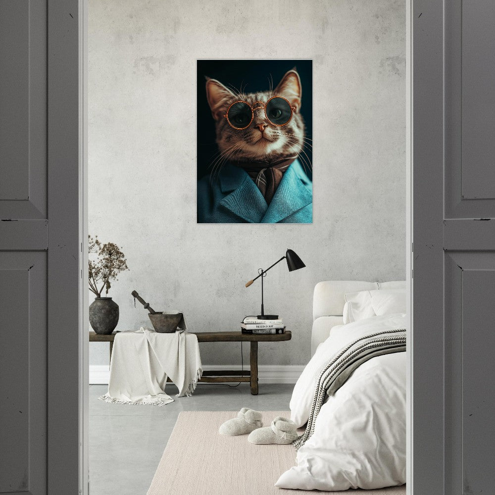 Sophisticated Cat in Suit Canvas - ROMAG Store