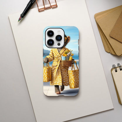 Chic Monkey in Robe iPhone Tough Case - ROMAG Store