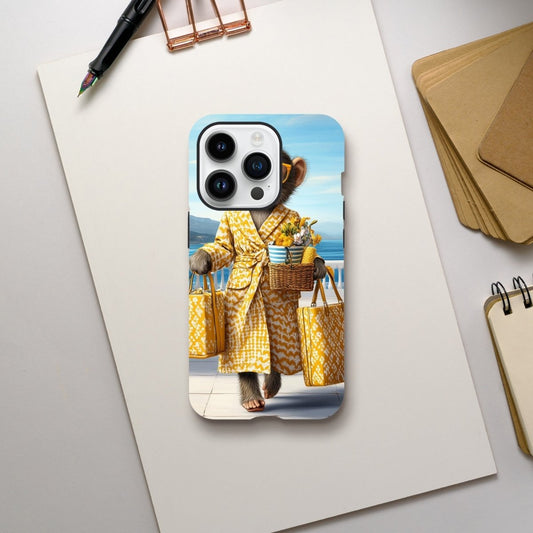 Chic Monkey in Robe iPhone Tough Case - ROMAG Store