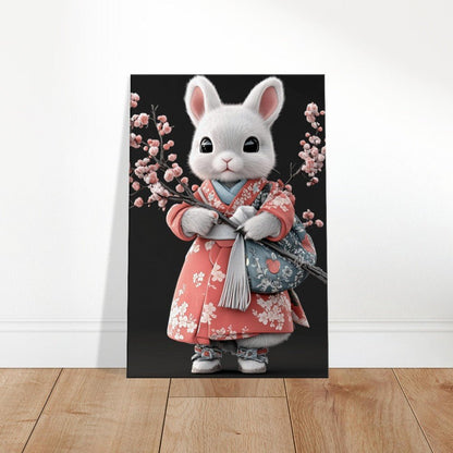 Chic Bunny in Kimono Canvas Art - ROMAG Store