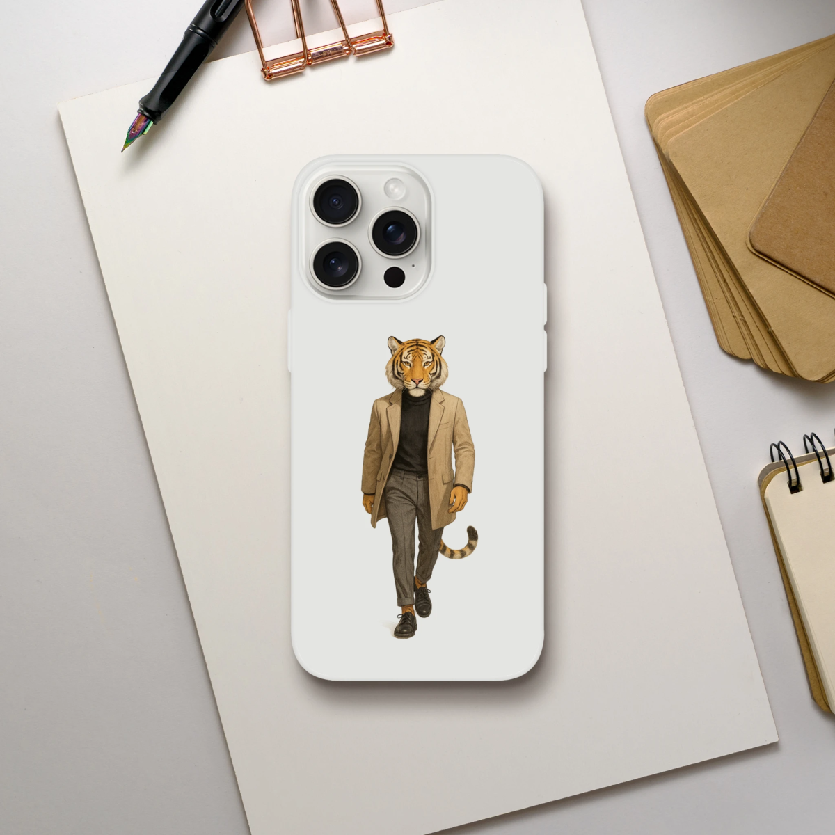Dapper Tiger iPhone Flexi Case - ROMAG Store
