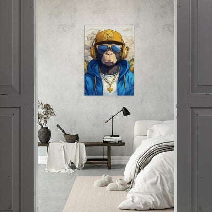 Chimp Cool Canvas Art - ROMAG Store